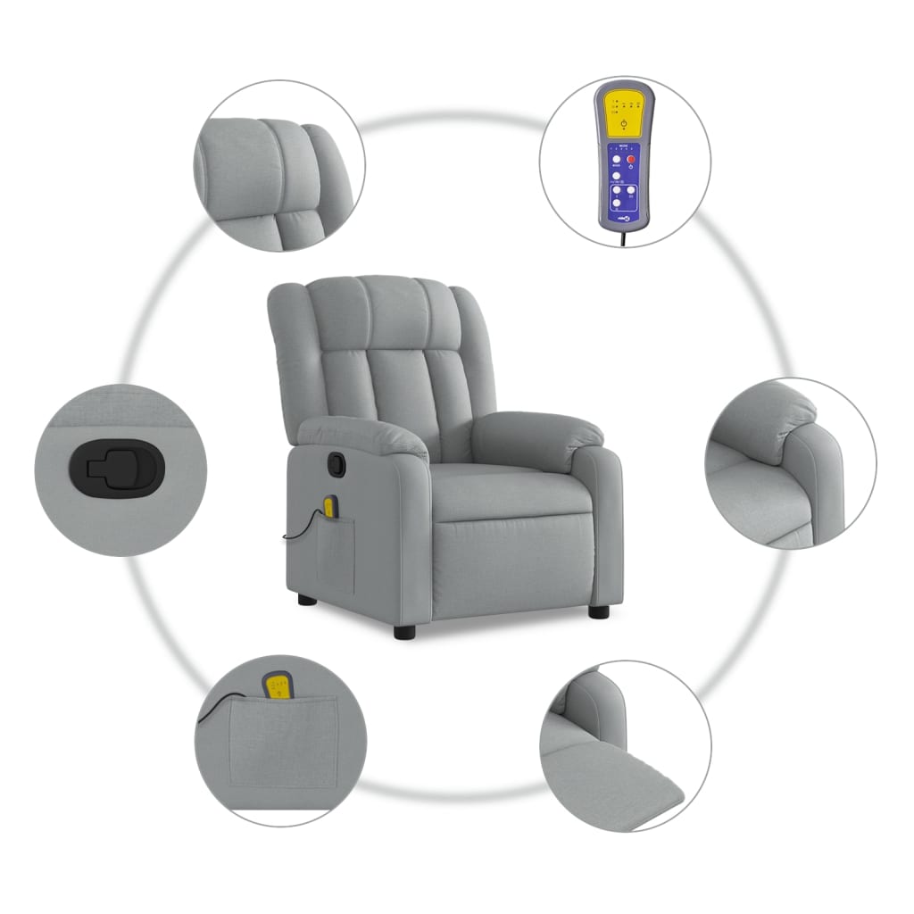 Massage Recliner Chair Fabric