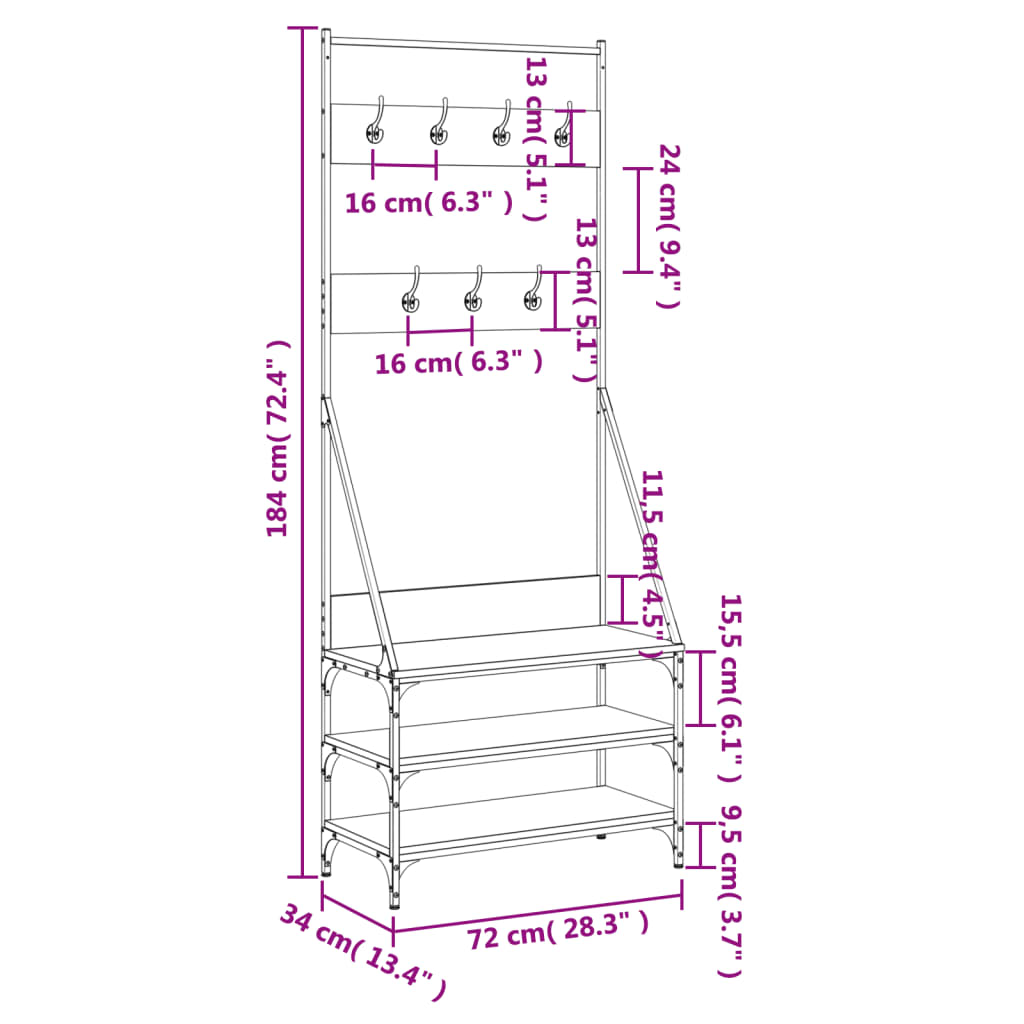 Clothes Rack With Shoe Storage