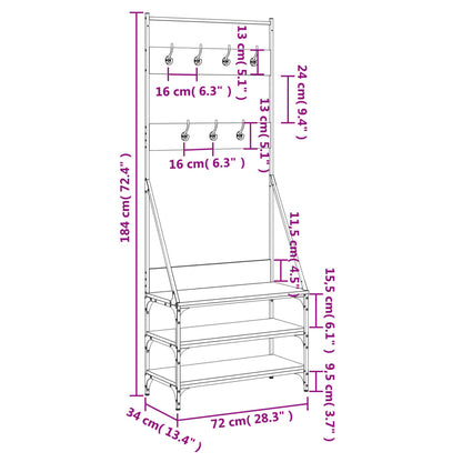 Clothes Rack With Shoe Storage