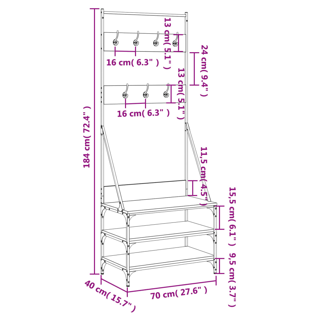 Clothes Rack With Shoe Storage