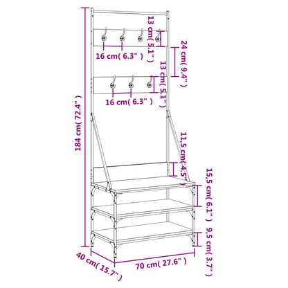 Clothes Rack With Shoe Storage