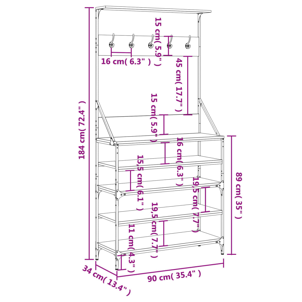 Clothes Rack With Shoe Storage