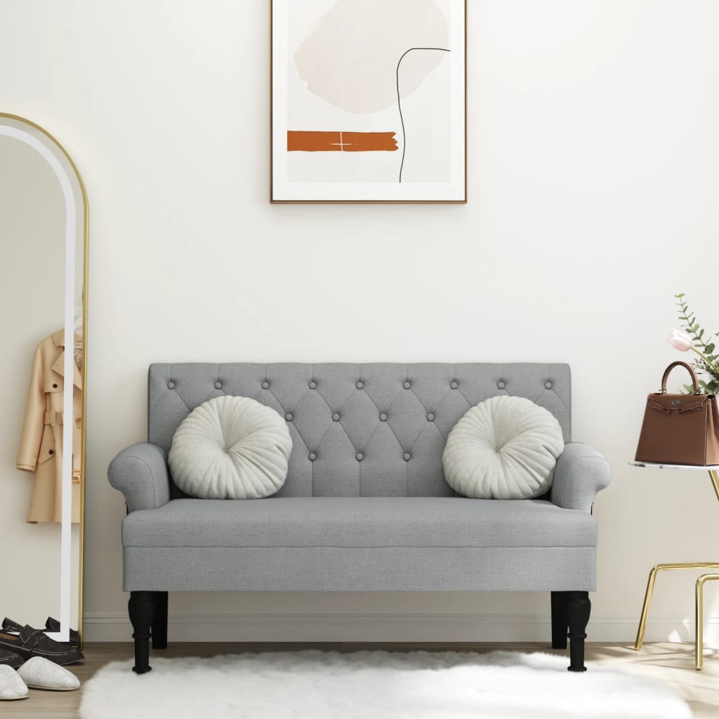 Bench With Backrest 120X62X75.5 Cm