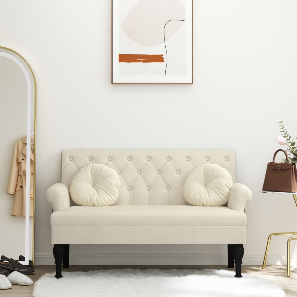 Bench With Backrest 120X62X75.5 Cm
