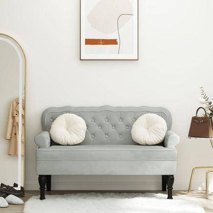 Bench With Backrest 119.5X64.5X75 Cm Velvet