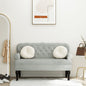Bench With Backrest 119.5X64.5X75 Cm Velvet