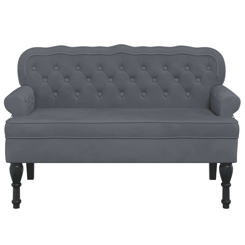 Bench With Backrest 119.5X64.5X75 Cm Velvet