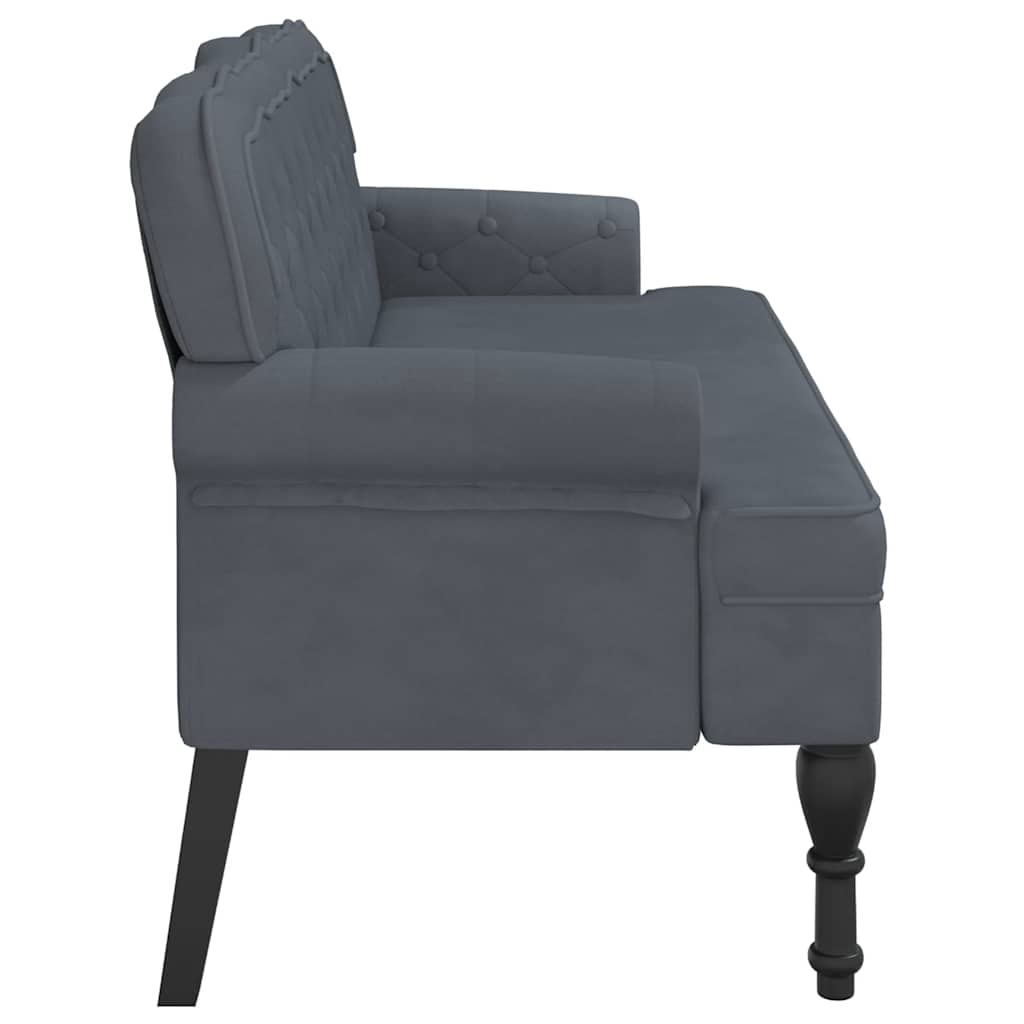 Bench With Backrest 119.5X64.5X75 Cm Velvet