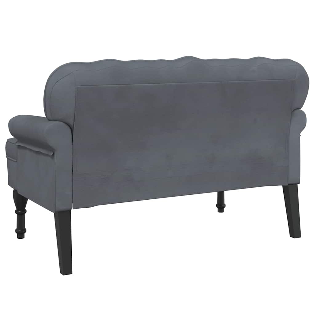 Bench With Backrest 119.5X64.5X75 Cm Velvet
