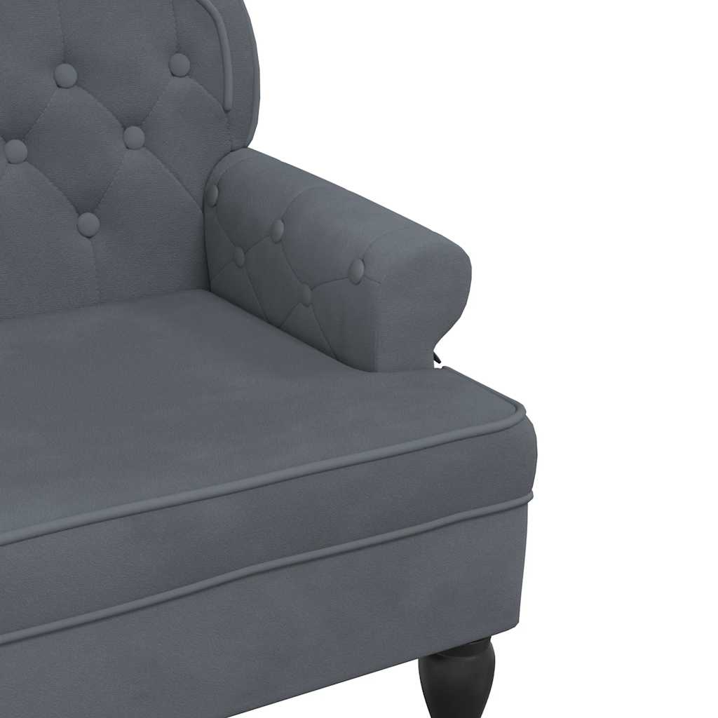 Bench With Backrest 119.5X64.5X75 Cm Velvet