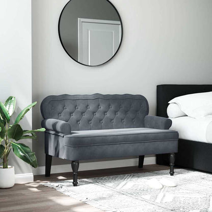 Bench With Backrest 119.5X64.5X75 Cm Velvet