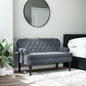 Bench With Backrest 119.5X64.5X75 Cm Velvet