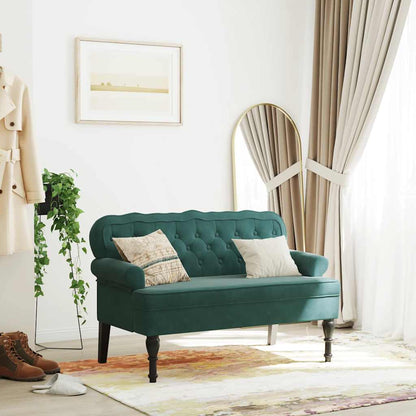 Bench With Backrest 119.5X64.5X75 Cm Velvet