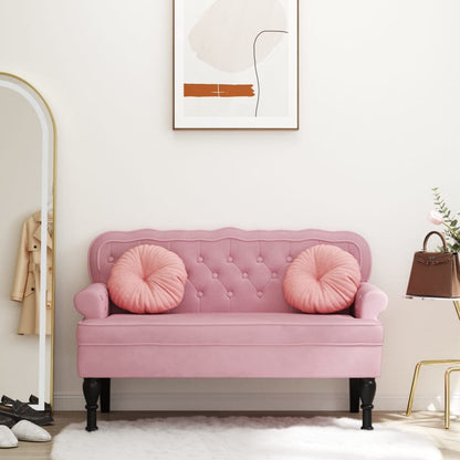 Bench With Backrest 119.5X64.5X75 Cm Velvet