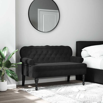 Bench With Backrest 119.5X64.5X75 Cm Velvet