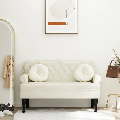 Bench With Backrest 119.5X64.5X75 Cm Velvet