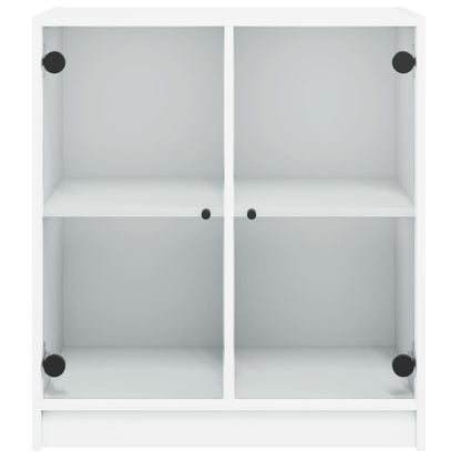 Side Cabinet With Glass Doors 68X37X75.5 Cm