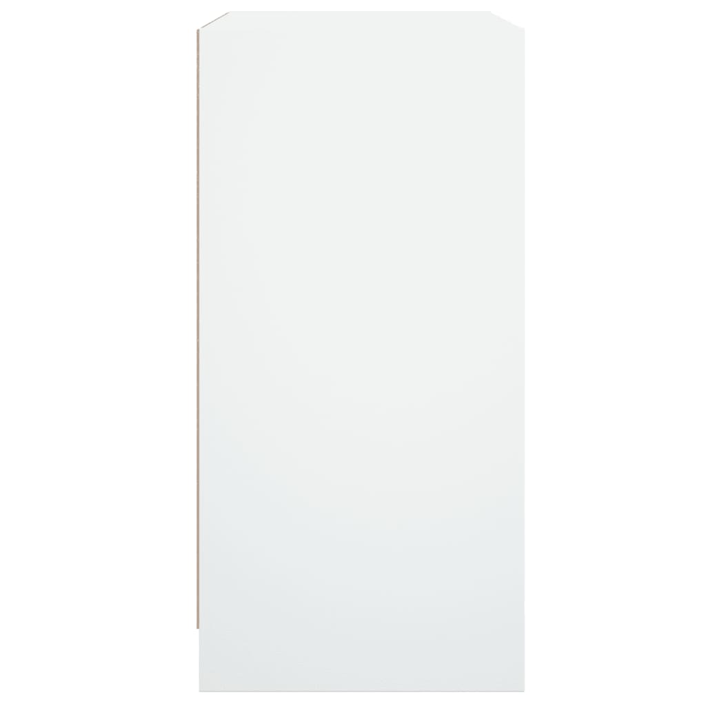Side Cabinet With Glass Doors 68X37X75.5 Cm