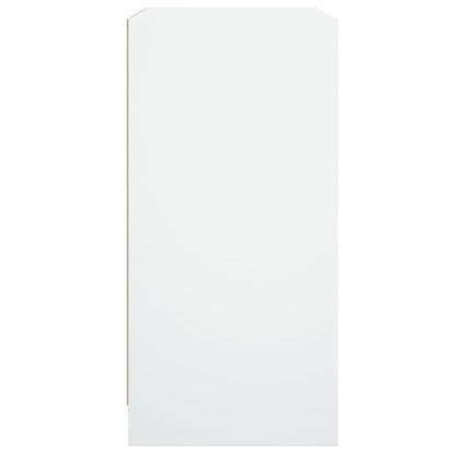 Side Cabinet With Glass Doors 68X37X75.5 Cm