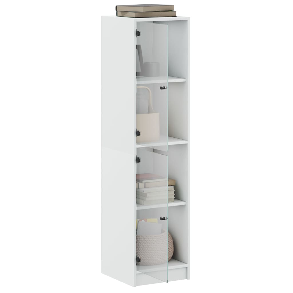 Highboard With Glass Doors 35X37X142 Cm