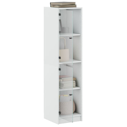 Highboard With Glass Doors 35X37X142 Cm