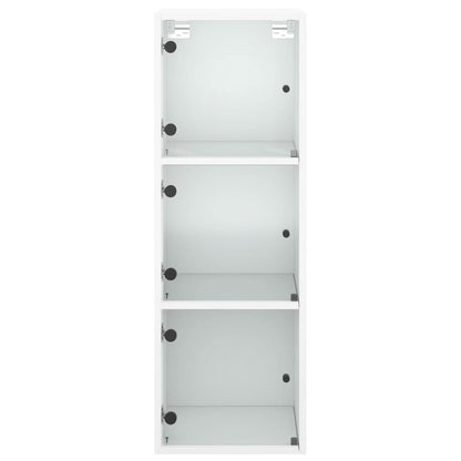 Wall Cabinet With Glass Doors 35X37X100 Cm