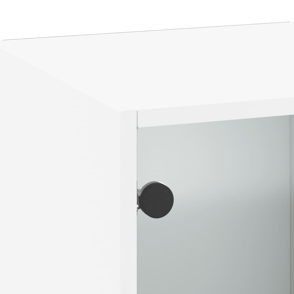 Wall Cabinet With Glass Doors 35X37X100 Cm