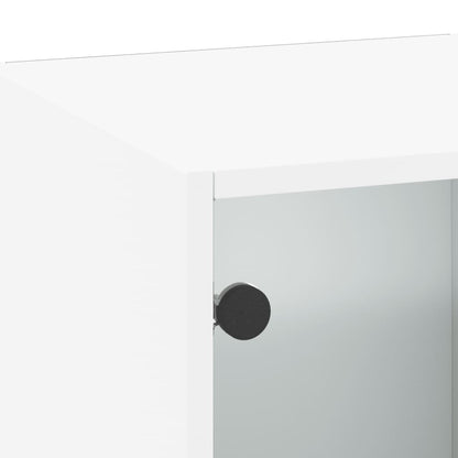 Wall Cabinet With Glass Doors 35X37X100 Cm