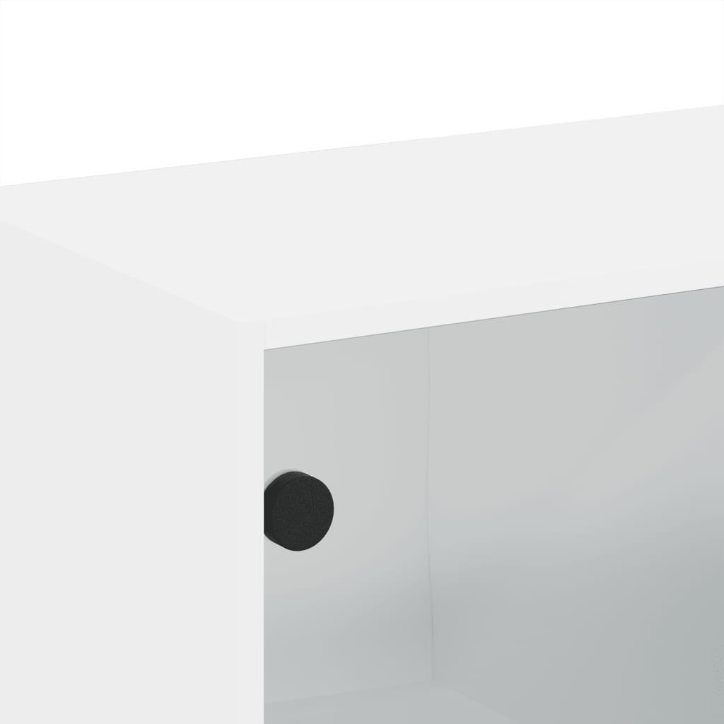 Wall Cabinets With Glass Doors 2 Pcs 68.5X37X35 Cm