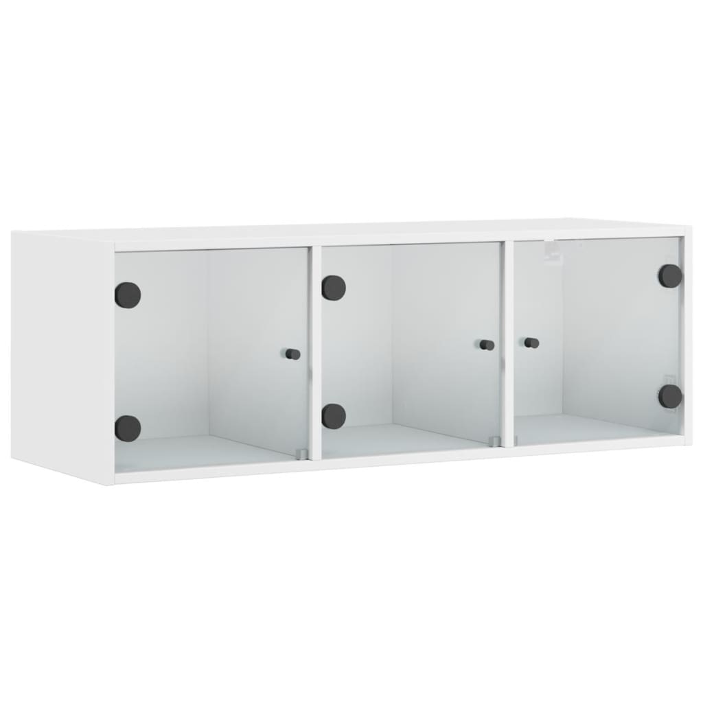 Wall Cabinet With Glass Doors 102X37X35 Cm