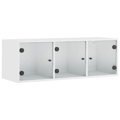 Wall Cabinet With Glass Doors 102X37X35 Cm