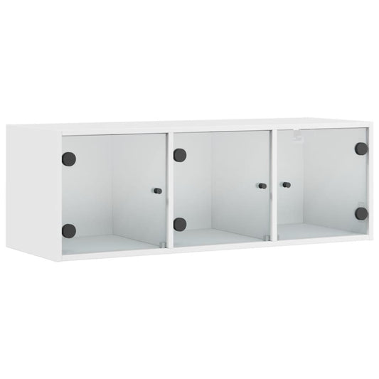 Wall Cabinet With Glass Doors 102X37X35 Cm