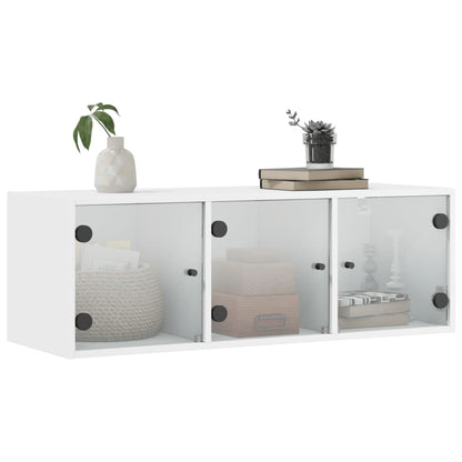 Wall Cabinet With Glass Doors 102X37X35 Cm