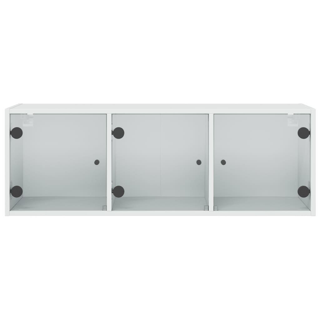 Wall Cabinet With Glass Doors 102X37X35 Cm