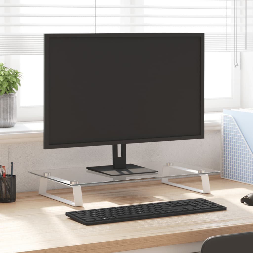 Monitor Stand Tempered Glass And Metal