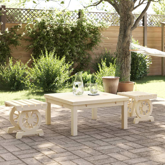 Garden Footstools 2 Pcs Solid Wood Fir