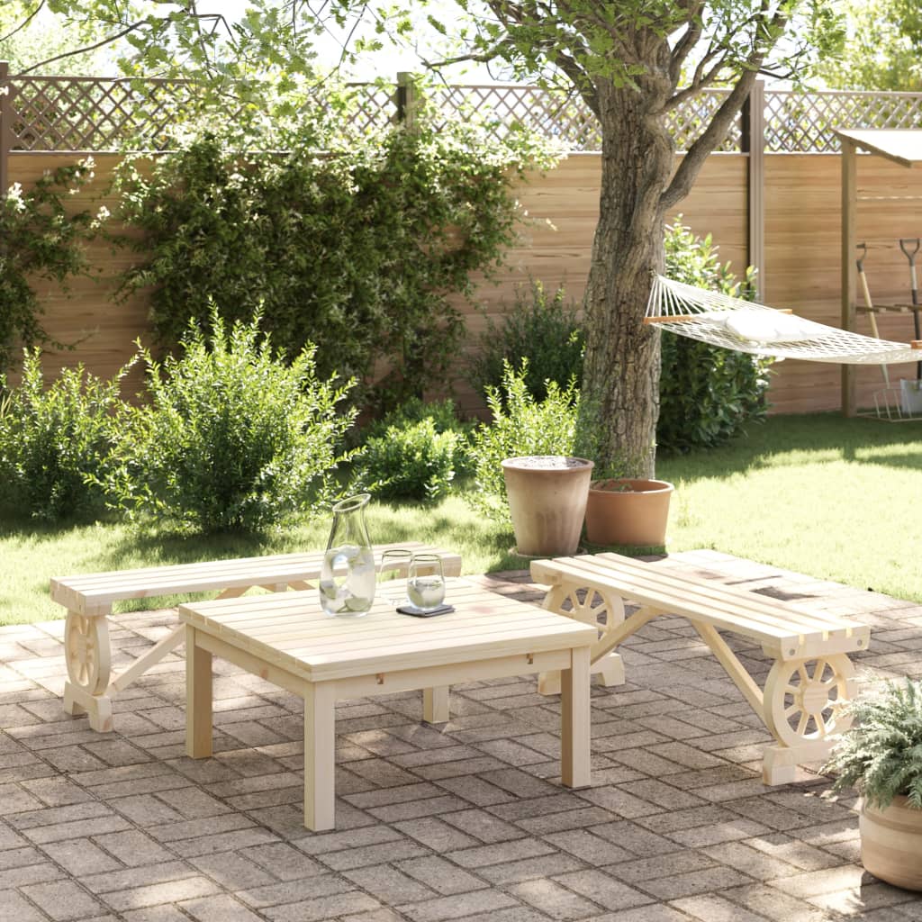 Garden Footstools 2 Pcs Solid Wood Fir