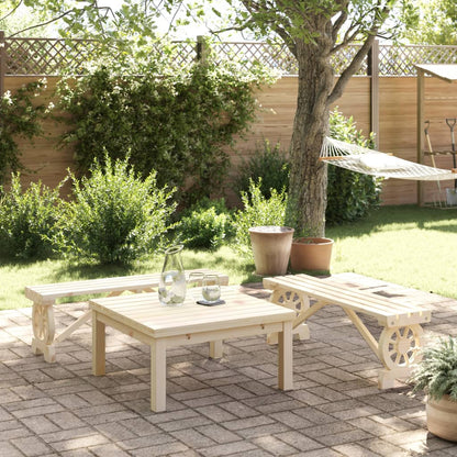 Garden Footstools 2 Pcs Solid Wood Fir