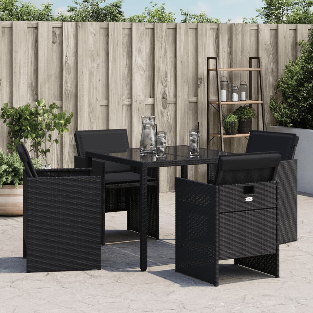 Garden Chairs With Cushions 4 Pcs Poly Rattan
