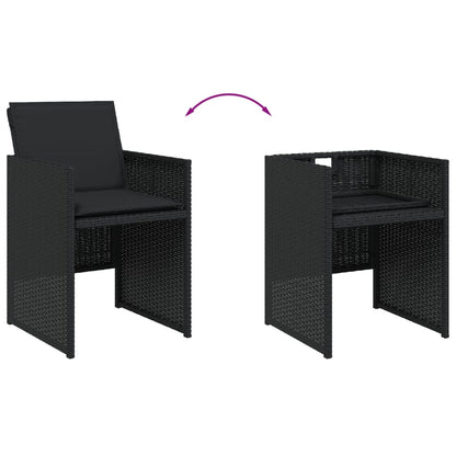 Garden Chairs With Cushions 4 Pcs Poly Rattan