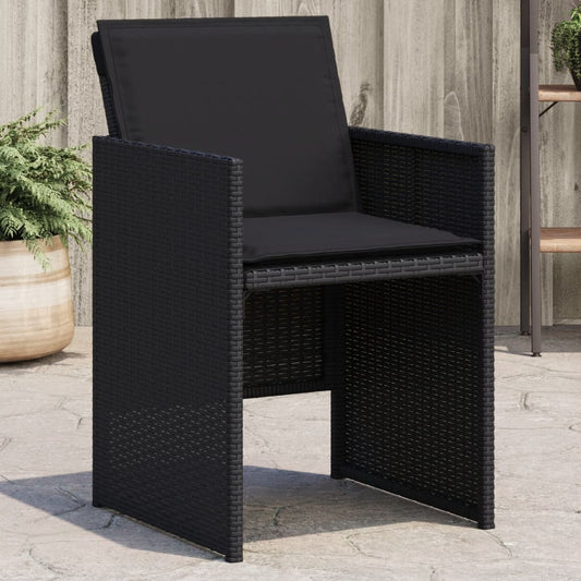 Garden Chairs With Cushions 4 Pcs Poly Rattan