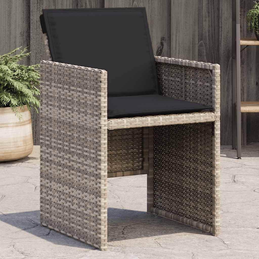 Garden Chairs With Cushions 4 Pcs Poly Rattan
