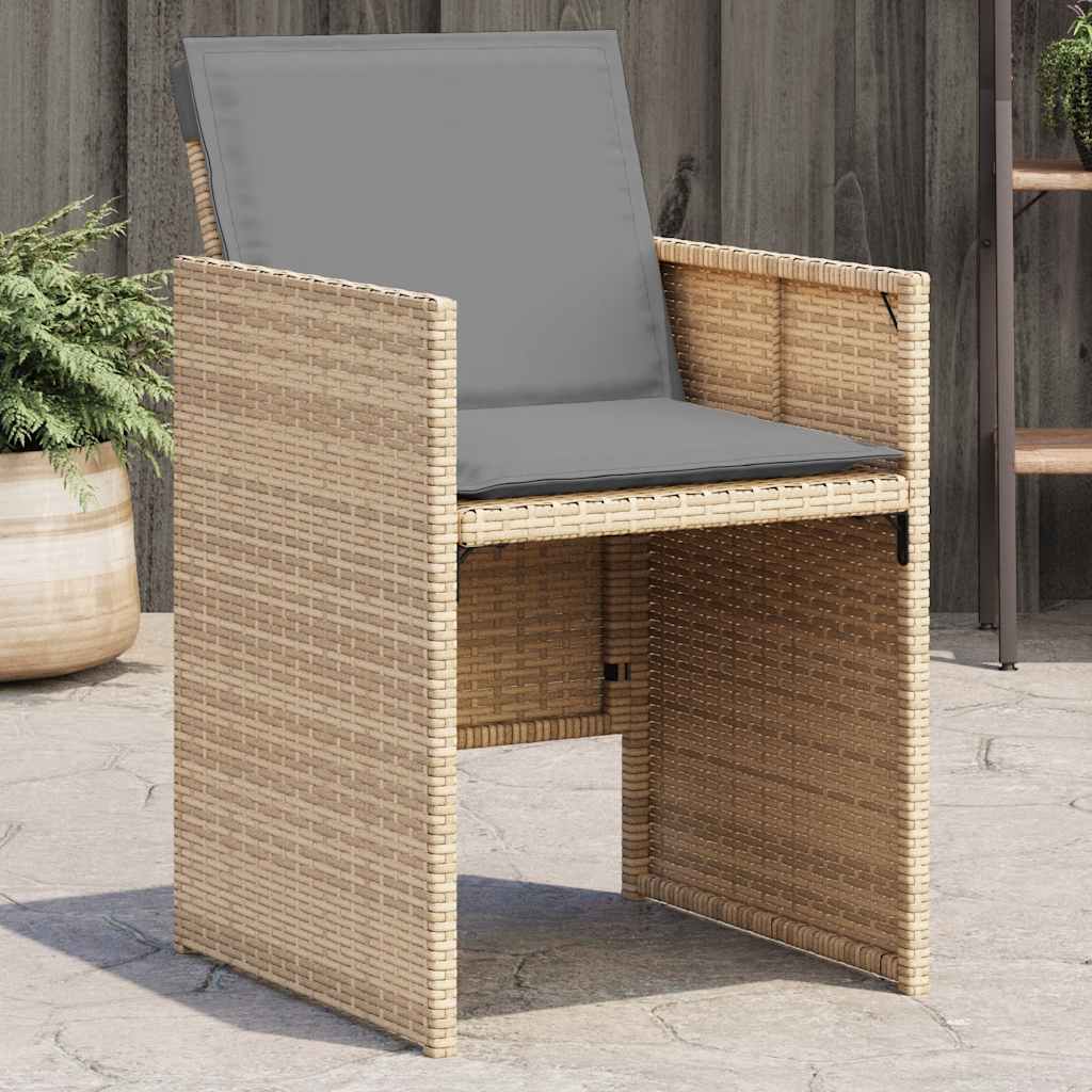 Garden Chairs With Cushions 4 Pcs Poly Rattan
