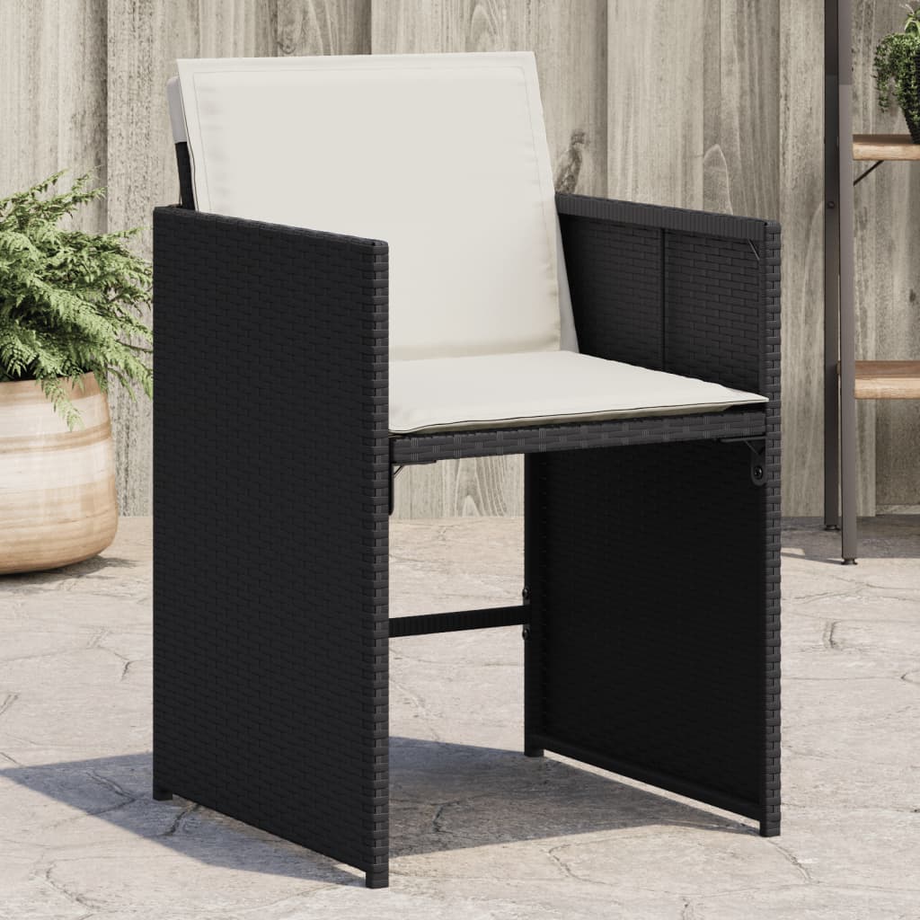 Garden Chairs With Cushions 4 Pcs Poly Rattan