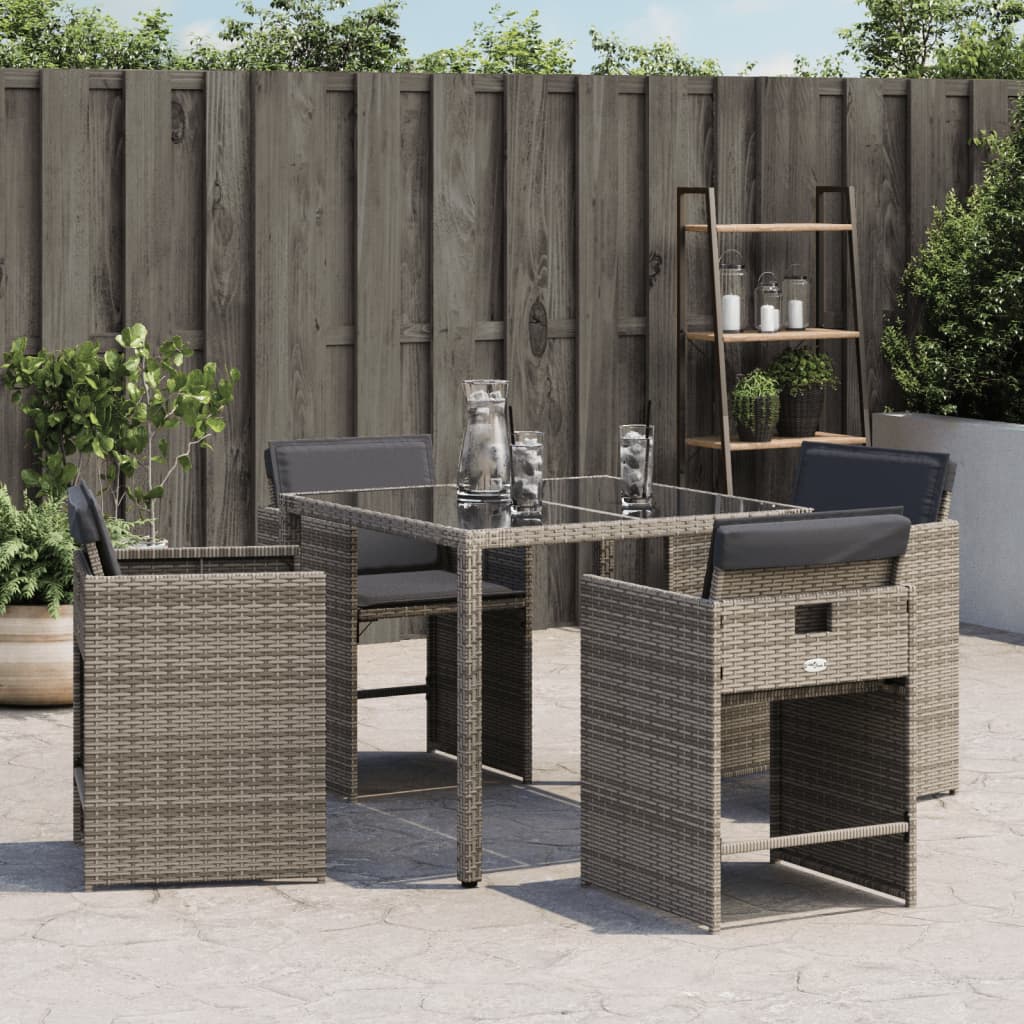 Garden Chairs With Cushions 4 Pcs Poly Rattan