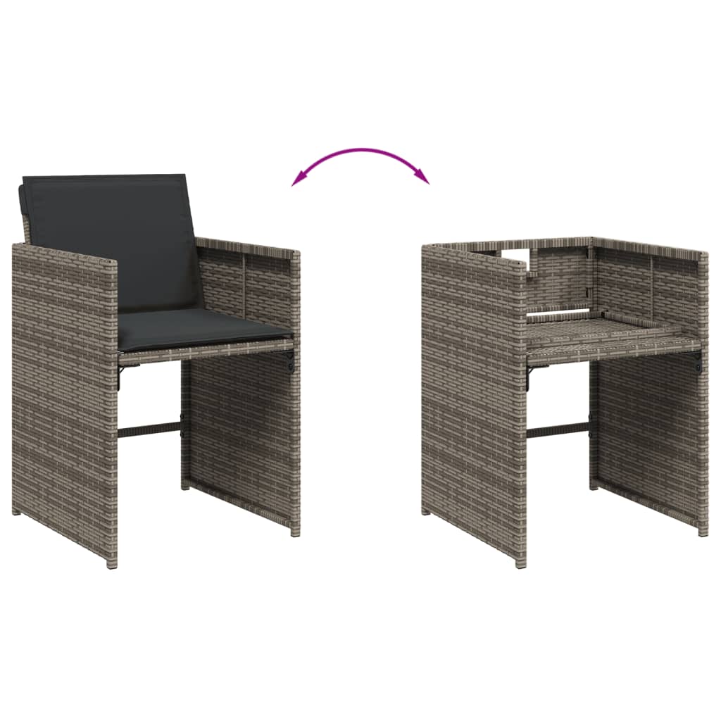 Garden Chairs With Cushions 4 Pcs Poly Rattan