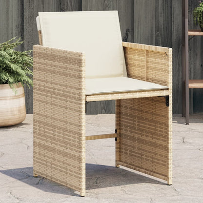 Garden Chairs With Cushions 4 Pcs Poly Rattan