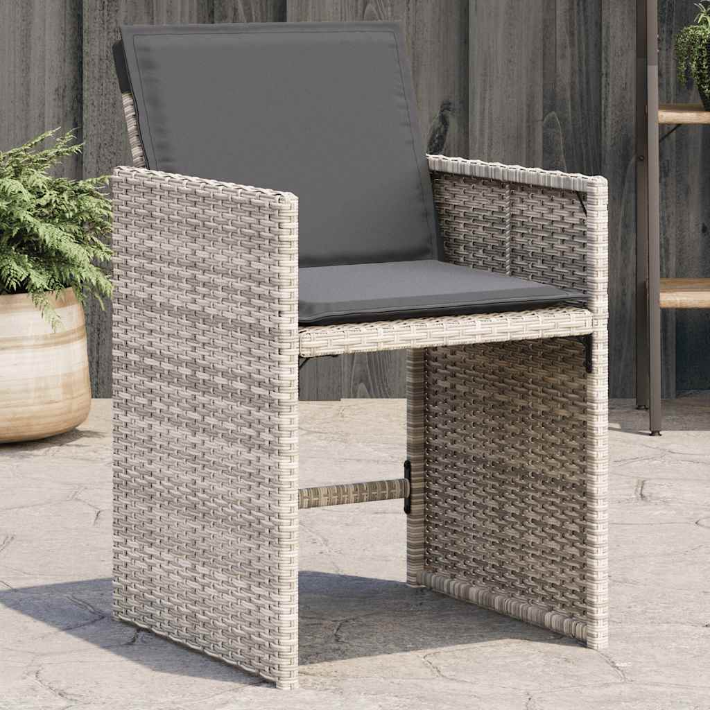 Garden Chairs With Cushions 4 Pcs Poly Rattan