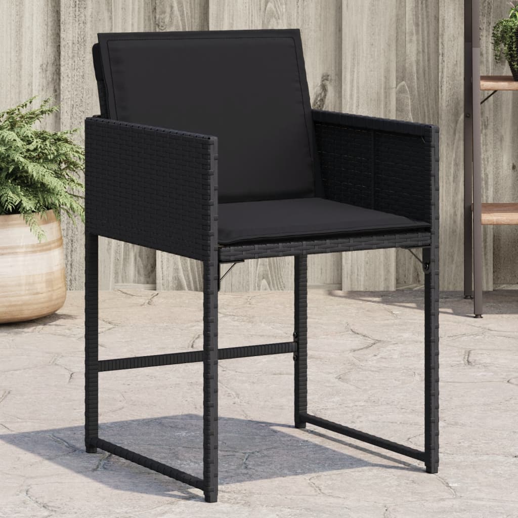 Garden Chairs With Cushions 4 Pcs Poly Rattan