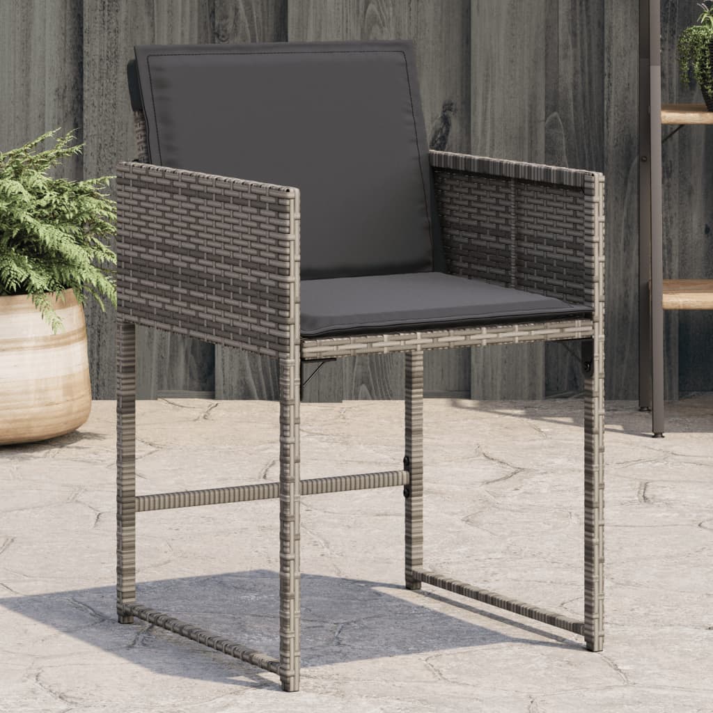 Garden Chairs With Cushions 4 Pcs Poly Rattan